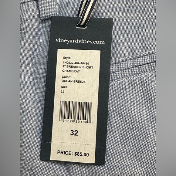 Vineyard Vines 9” Chambray Breaker Men’s Shorts in Ocean Breeze - Picture 10 of 10
